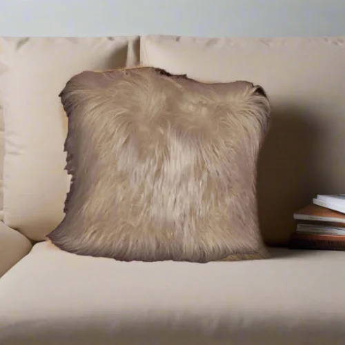 Animal Fur Throw Pillow