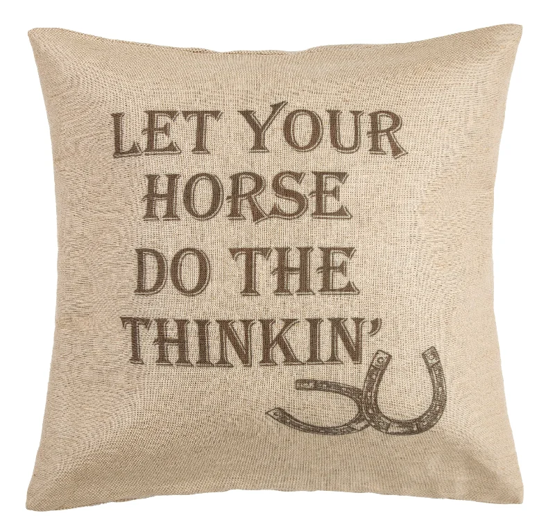 HiEnd Accents Burlap Western Phrase Pillow