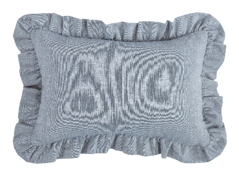 HiEnd Accents Chambray Ruffled Pillow