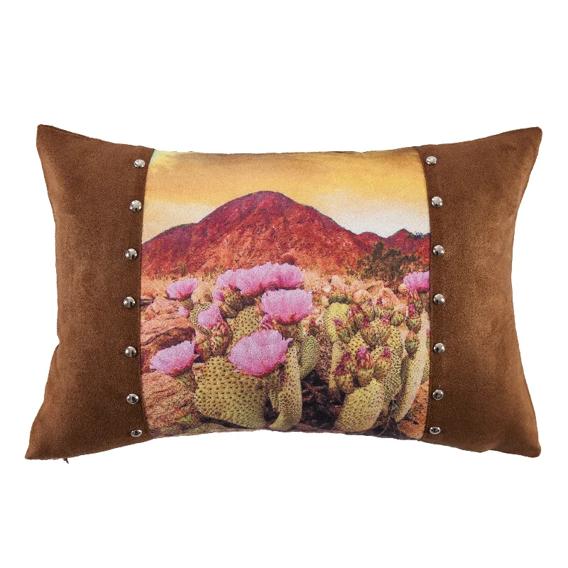 HiEnd Accents Desert Scene Pillow with Studs Details