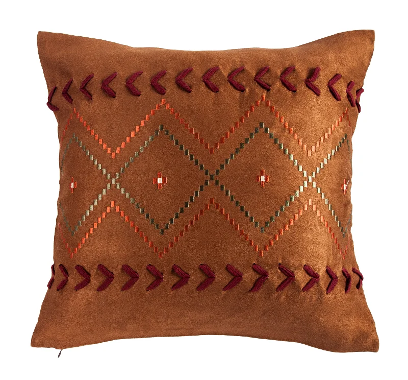 HiEnd Accents Embroidered Aztec Pillow