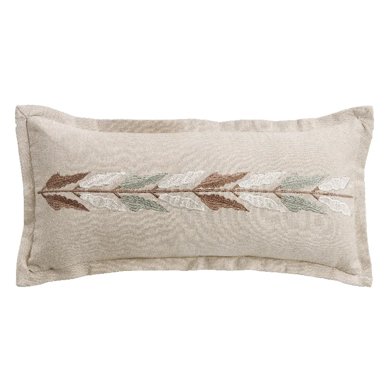 HiEnd Accents Embroidered Linen Pillow