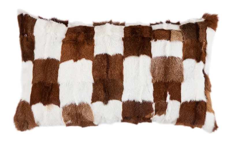 HiEnd Accents Goat Patched Hide Pillow