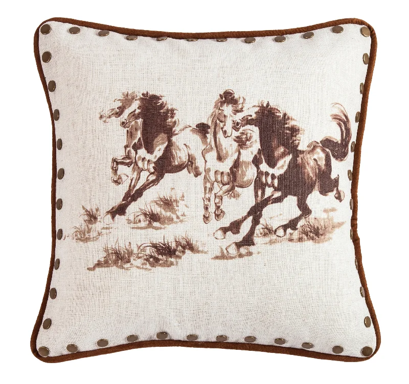 HiEnd Accents Horse Pillow with stud Details