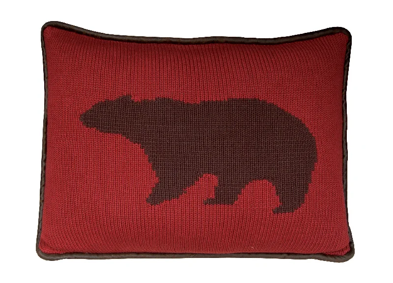 HiEnd Accents Knitted Pillow Bear