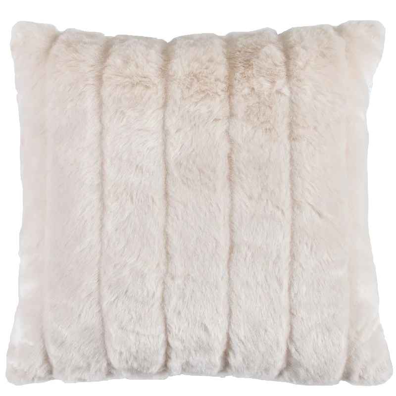 HiEnd Accents Oversized White Mink Pillow, White