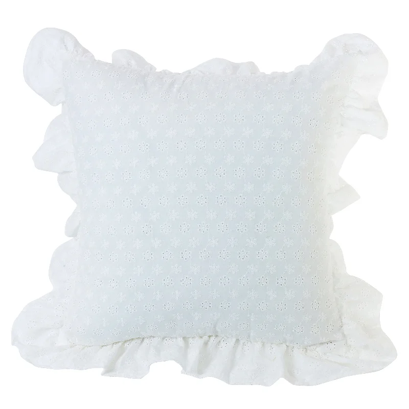 HiEnd Accents Ruffled Flange Eyelet Pillow