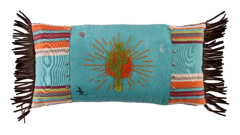 HiEnd Accents Sunburst Pillow with Embroidery Details