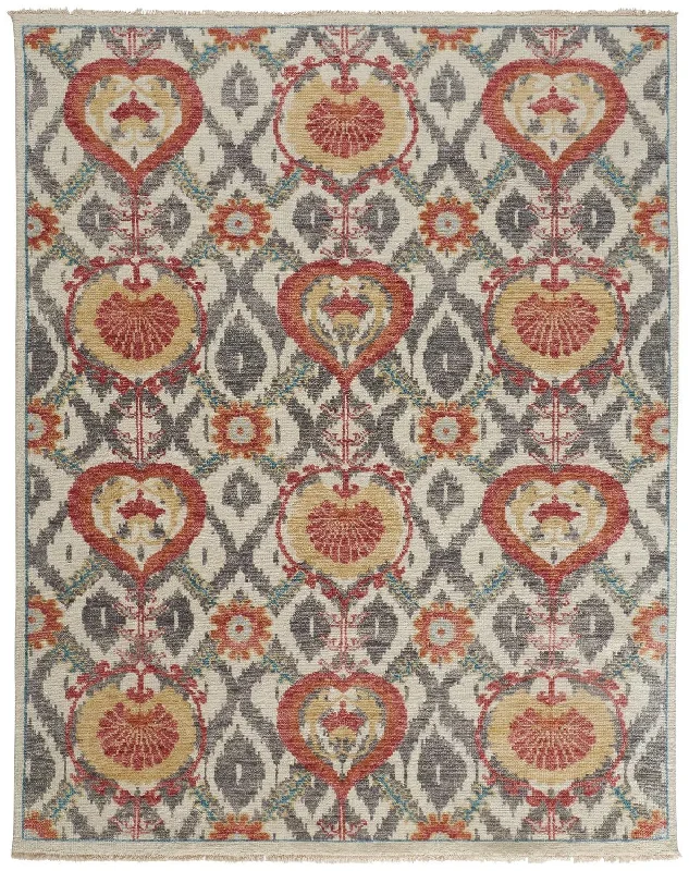 Beall BEA6712F Orange/Gray Rug