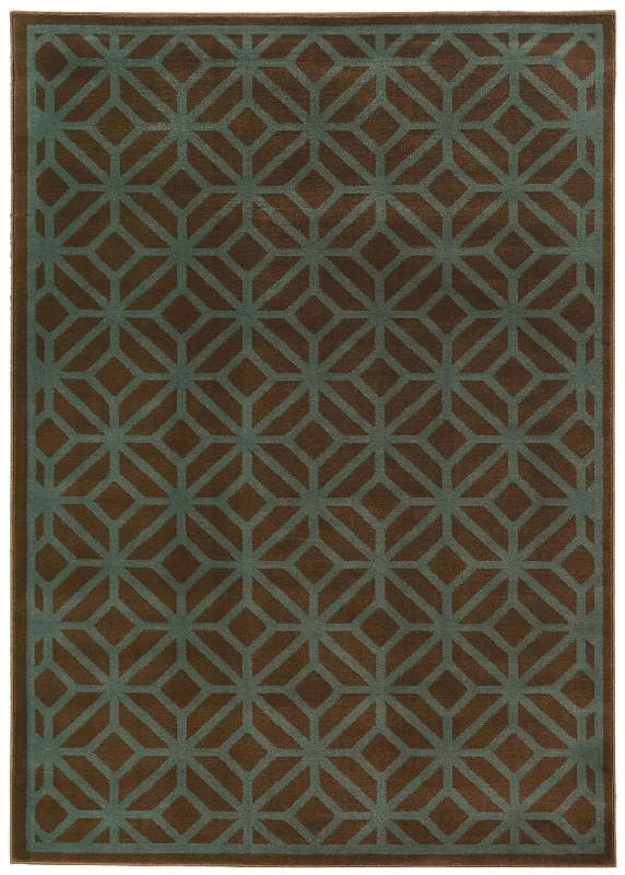 Ella 5188D Brown Blue Rug