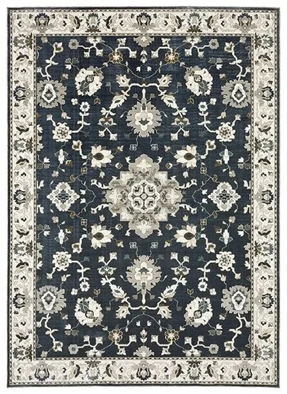 Ellington ELL08 Beige/Blue Rug