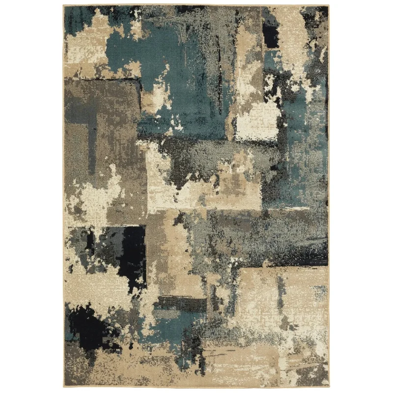 Evandale 9854A Beige/Blue Rug