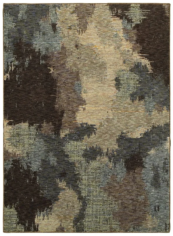 Evolution 8011B Blue/ Brown Rug