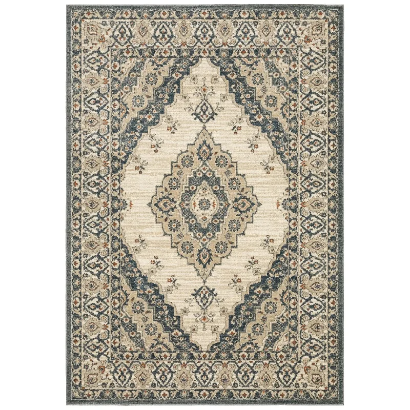 Fiona 8020W Beige/Blue Rug