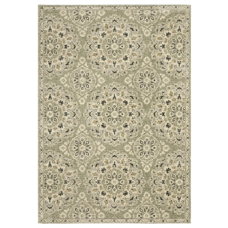 Florence 4334E Green/Ivory Rug