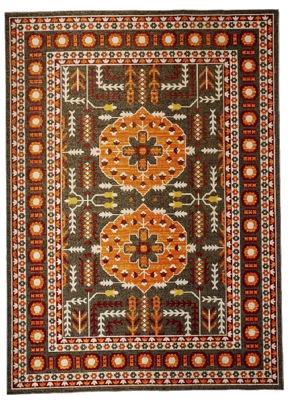 Foster FST3754F Orange/Grey Rug