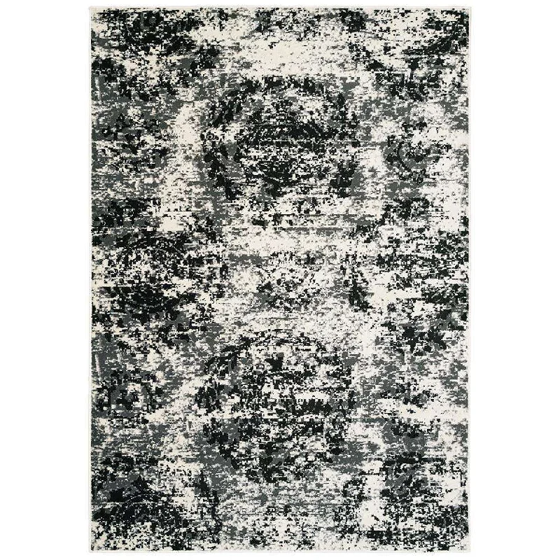 Infinity 81309WBL White/Black  Rug