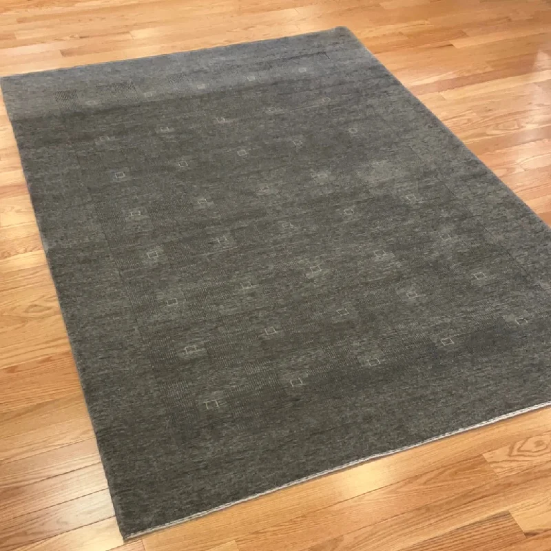 KAOUD RUGS 5.7X7.9 RECTANGLE LIGHT GREY GABBEH AREA RUG