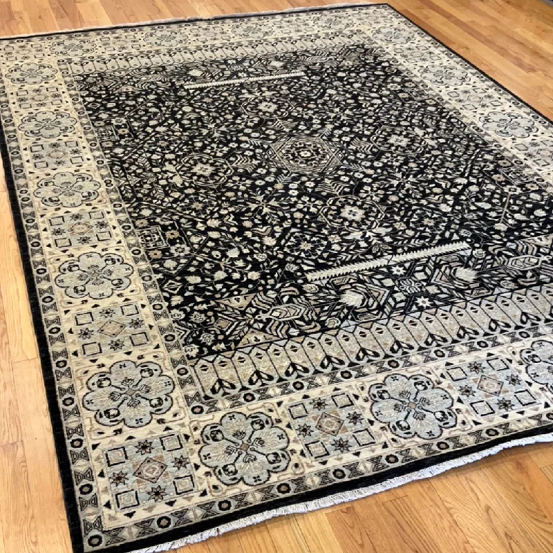 Kaoud Rugs 8.11X12.4 Rectangle Black Contemp Area Rug