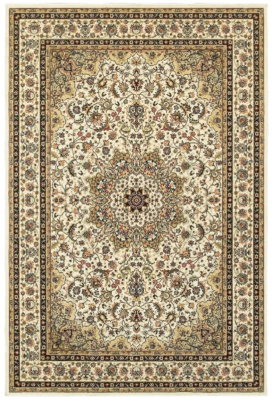 Kashan 119W Ivory/ Beige Rug