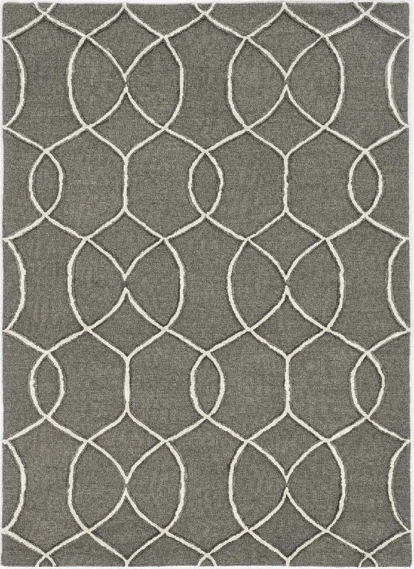 Libby Langdon Upton 4303 Charcoal/Snow Groovy Gate Area Rug