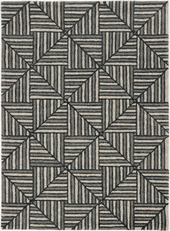 Libby Langdon Upton 4304 Navy/Charcoal Diagonal Tile Area Rug