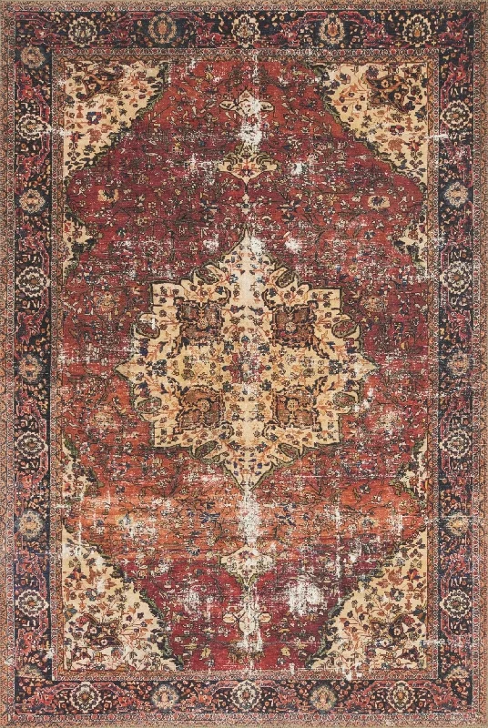 Loren LQ-07 Red / Navy Rug