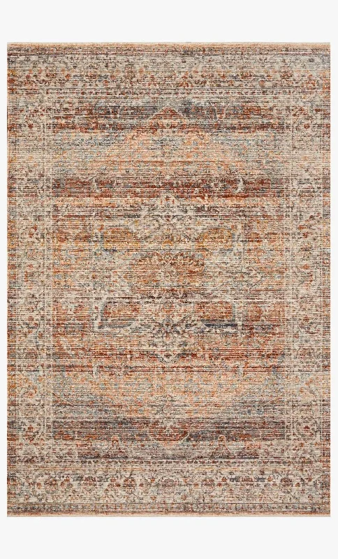 Lourdes LOU-07 Tangerine/Ocean Rug