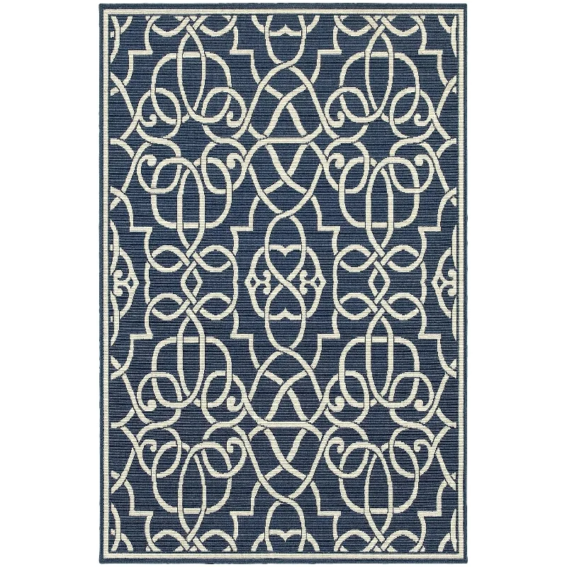 Meridian 2205B Navy/ Ivory Rug