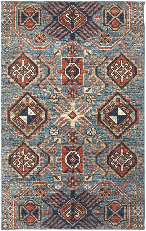 Nolan NOL39C9F Blue/Red Rug