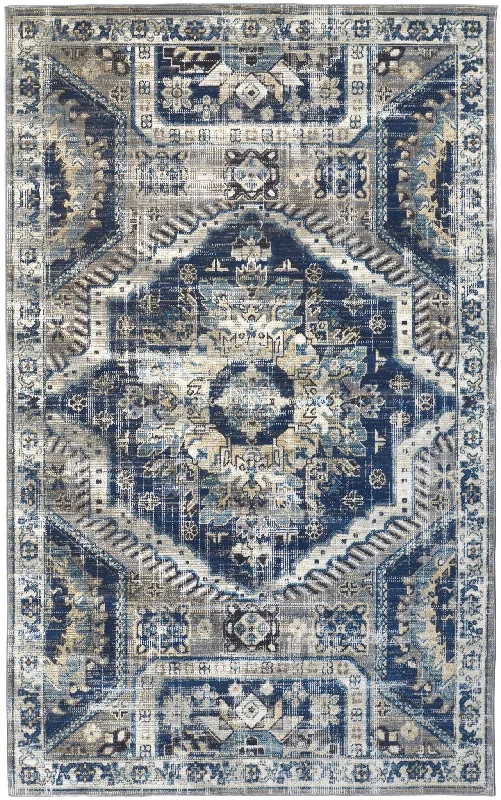 Nolan NOL39CDF Blue/Ivory Rug