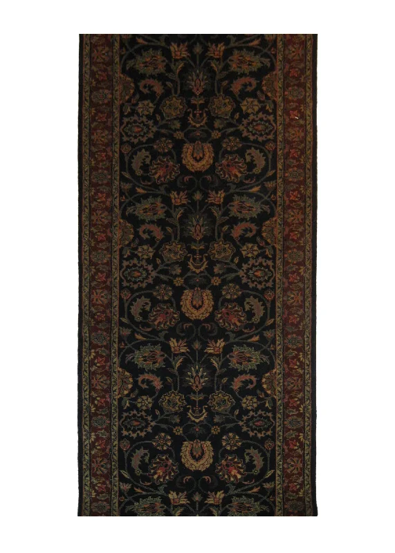 Oriental Rug Indian Handmade Runner Traditional 2'7"x20'4" (3x20) Blue Red Floral Design #A19965