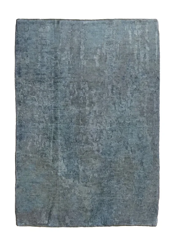 Oriental Rug Indian Handmade Area Modern Neutral 2'0"x2'10" (2x3) Blue Gray Abstract Splatter Design #A34535