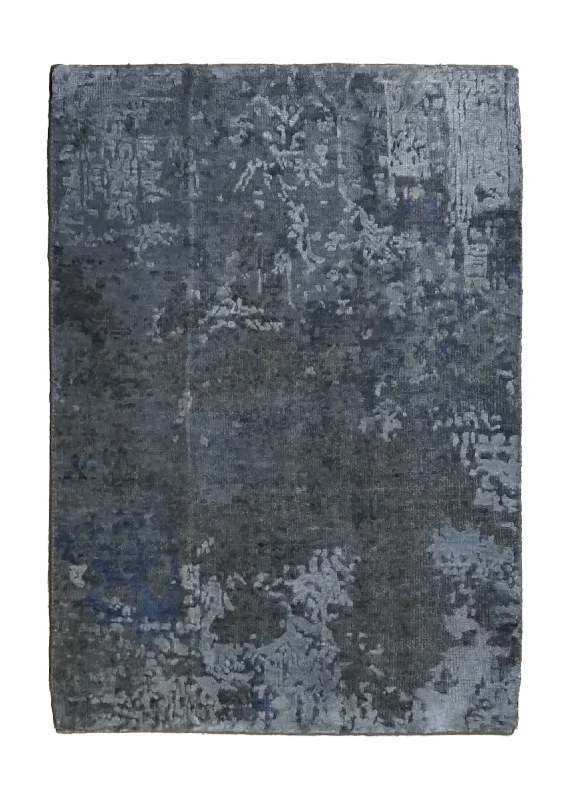 Oriental Rug Indian Handmade Area Modern Neutral 2'0"x2'10" (2x3) Gray Abstract Splatter Design #A34534