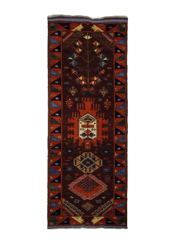 Oriental Rug Pakistani Handmade Runner Transitional Tribal 2'11"x10'0" (3x10) Red Baloch Geometric Design #A30088