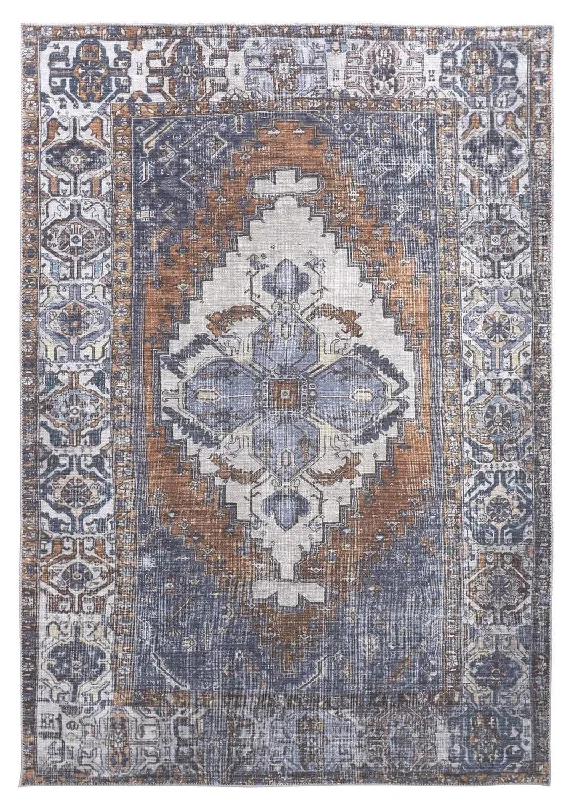 Percy PRC39AIF Blue/Ivory Rug