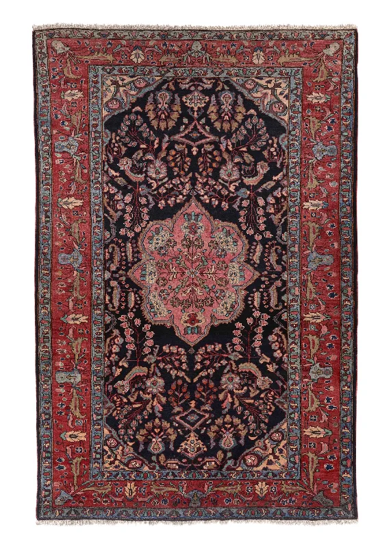 Persian Rug Bakhtiari Handmade Area Tribal 6'10"x10'8" (7x11) Red Blue Floral Design #17656