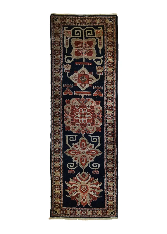 Persian Rug Bijar Handmade Runner Traditional 2'6"x7'10" (3x8) Red Geometric Design #A34686