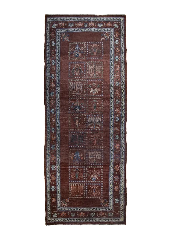 Persian Rug Ghashghaei Handmade Runner Tribal 2'9"x7'2" (3x7) Red Garden Design #A34677