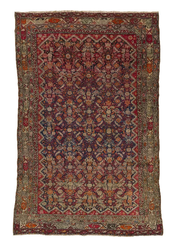 Persian Rug Malayer Handmade Area Antique Tribal 4'10"x7'8" (5x8) Orange Red Herati Design #33484