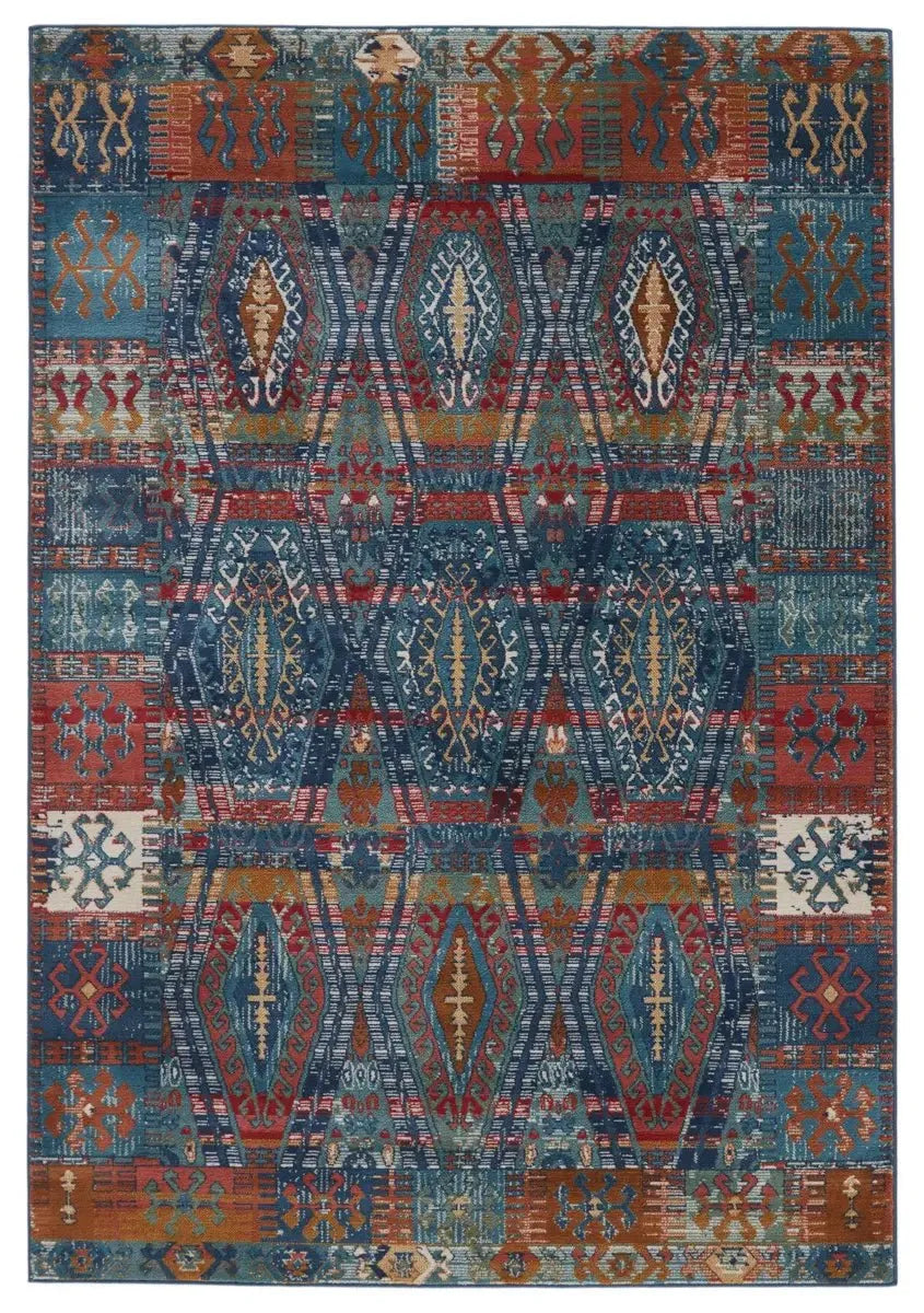 Prisma PSA04 Red/Blue Rug