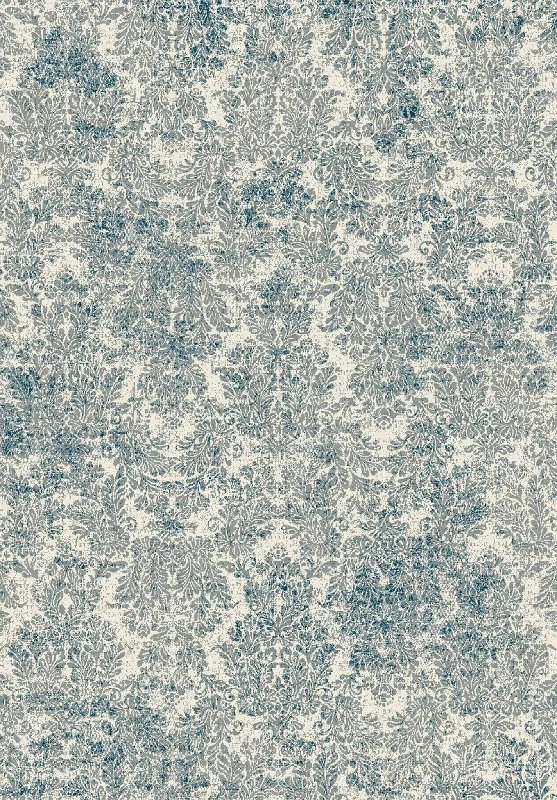 Provence 8609 Ivory/Blue Damask Area Rug