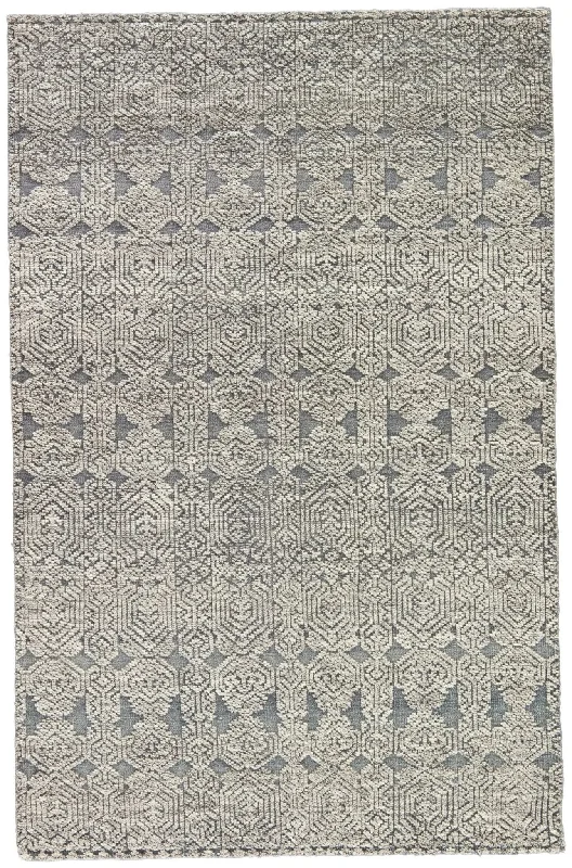 Reign REI01 Gray / White Rug