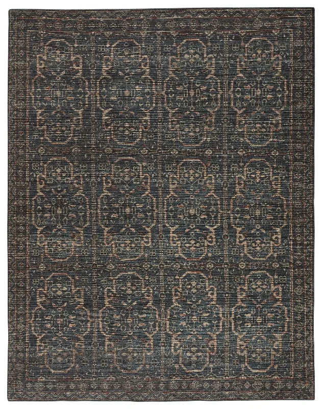 Rhapsody RHA06 Blue/Red Rug