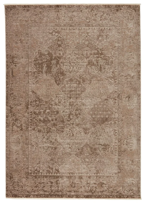 Vienne VNE08 Lourdes Tan/Brown Rug