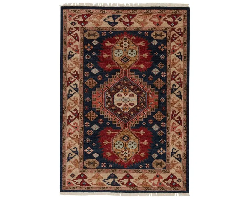 Village By Artemis VBA05 Karter Majolica Blue/Rumba Red Rug