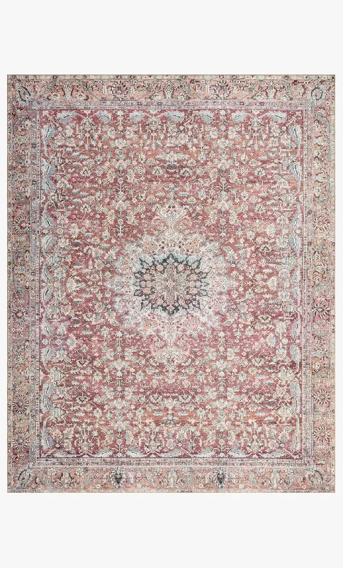 Wynter Wyn-05 Tomato/Teal Rug