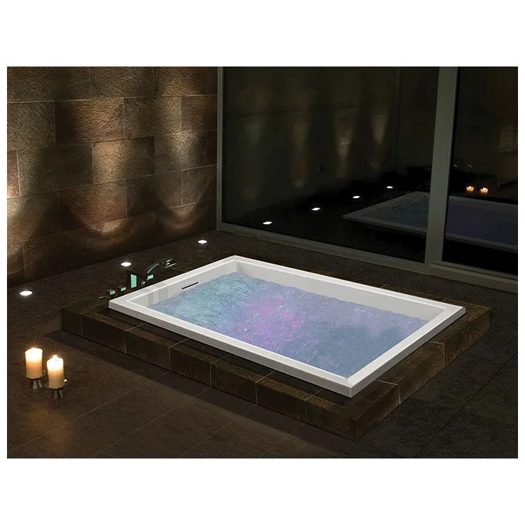 Air Tub Andrea 12 60 x 42 Inch Drop-In Elite Ultra Whirlpool End White Rectangle Acrylic CXL 116 Gallons 21-1/4 Inch