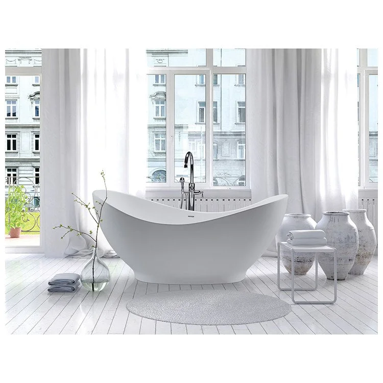 Air Tub Juliet 2 67 x 29 Inch Freestanding Air Bath Center Biscuit Gloss Oval Sculpturestone 69 Gallons 29 Inch