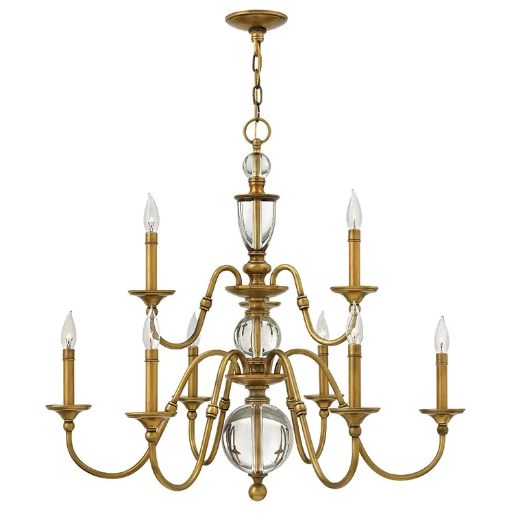 Eleanor Nine-Light Two-Tier Chandelier